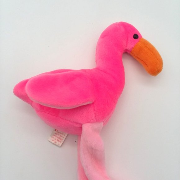 TY Beanie Baby  PINKY The Flamingo Hang Tush Tag Bean Bag Plush Retired 1995 - Picture 8 of 14